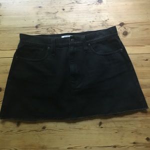 Madewell Black Demin Skirt